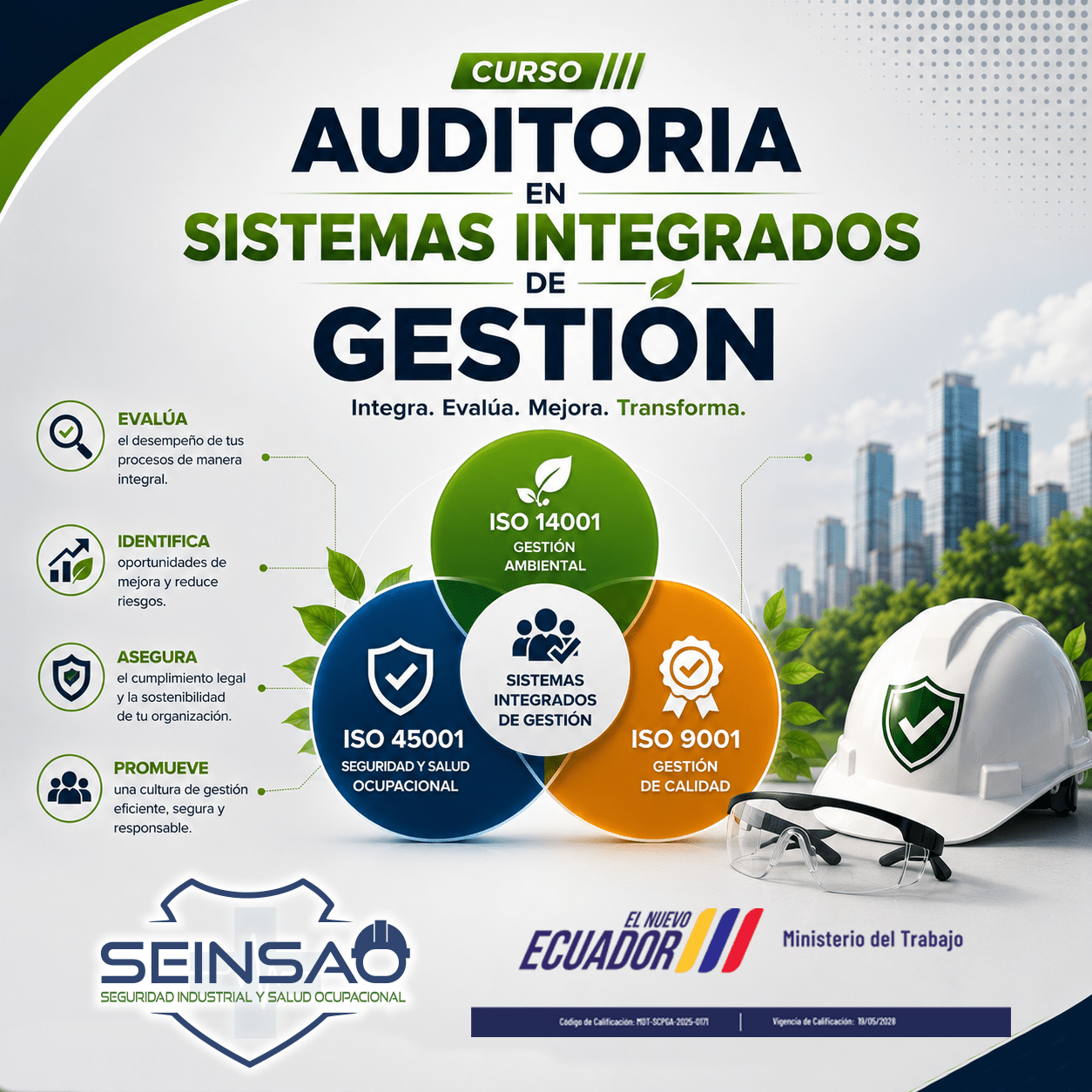AUDITORIA DE GESTIÓN DE SEGURIDAD Y SALUD OCUPACIONAL ISO 45001
