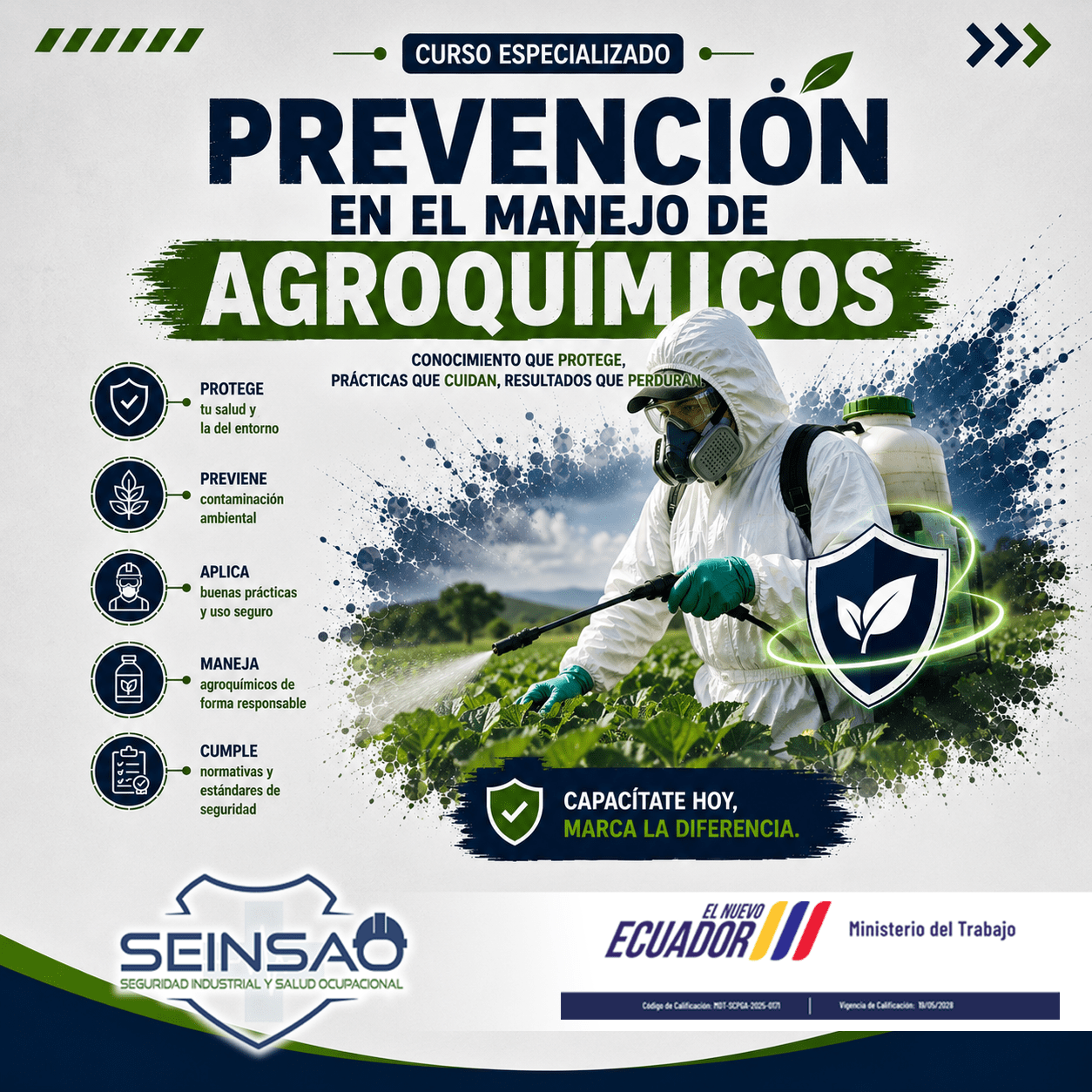 PREVENCIÓN EN EL MANEJO DE AGROQUÍMICOS