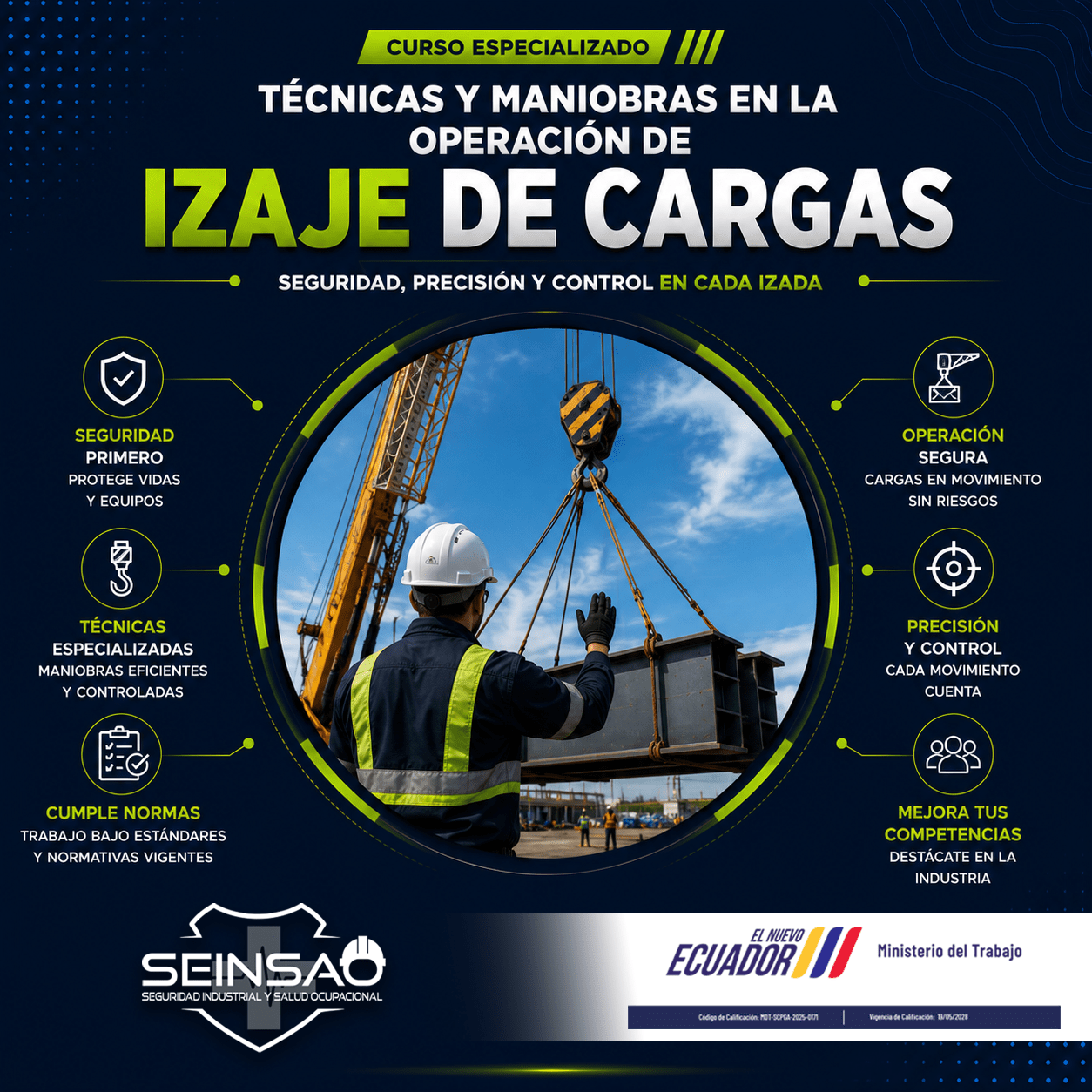 TÉCNICAS Y MANIOBRAS EN LA OPERACIÓN DE IZAJE DE CARGAS